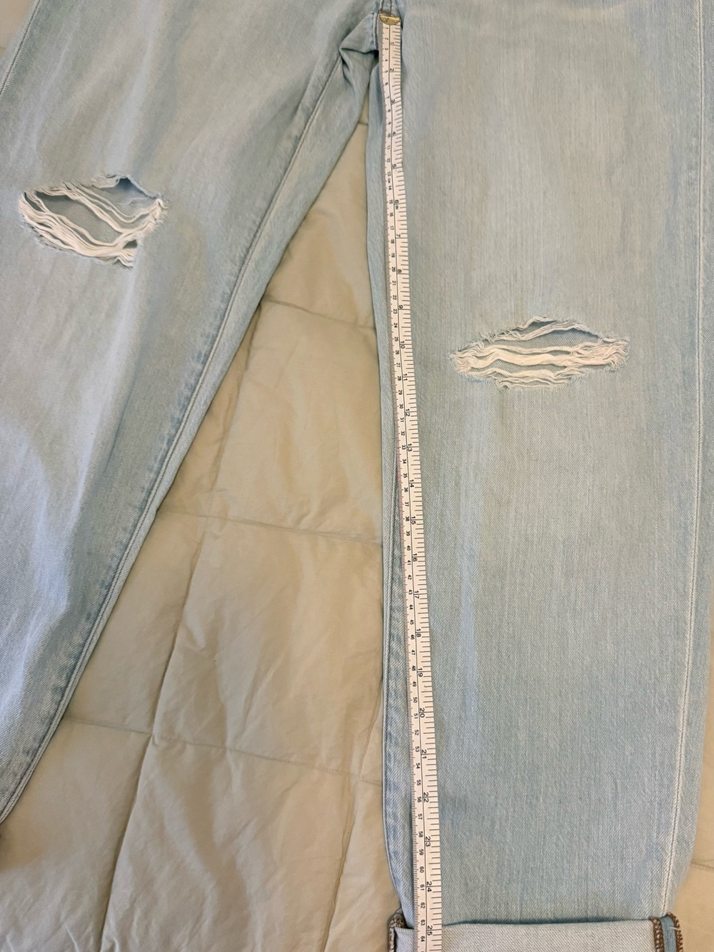 Madewell NWT Maternity Side-Panel Slouchy Boyjean Ripped Edition Size 26 - Picture 11 of 16